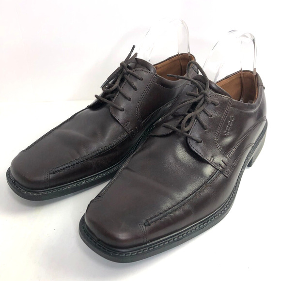 Ecco EUR 45 US 11/11.5 Dark Brown Men\'s Leather Derby Lace Up Dress Shoes main image 8